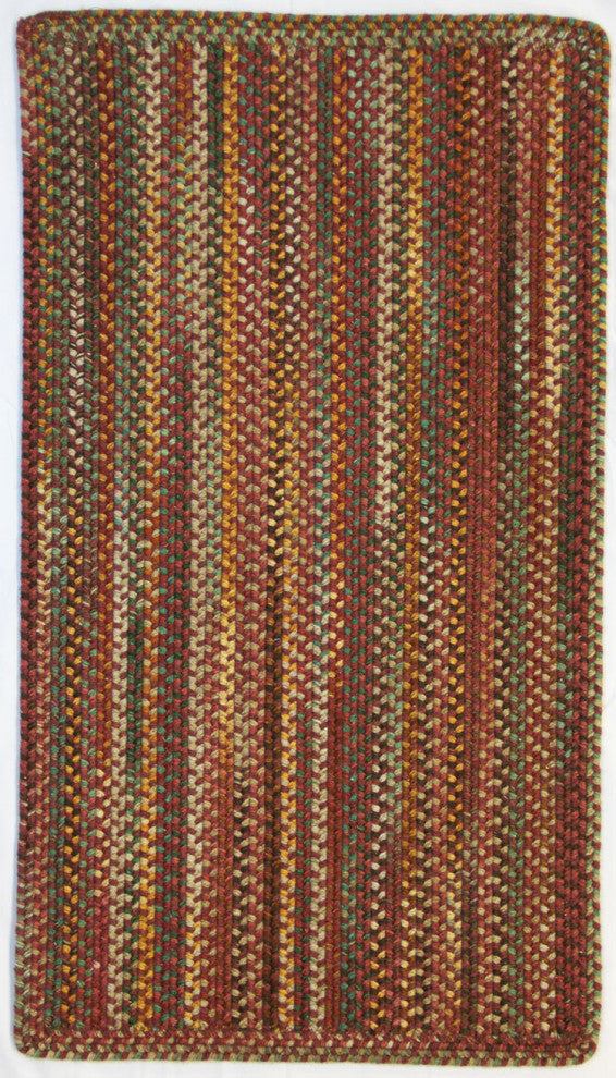 Capel Sherwood Forest Red 0980_550 Braided Rugs - 5' X 8' Concentric Rectangle