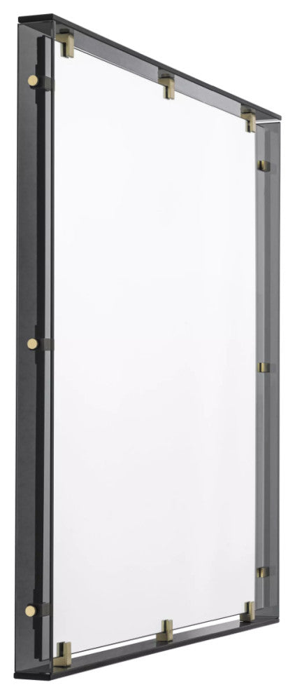 Smoke Glass Framed Mirror | Eichholtz Verona, Medium