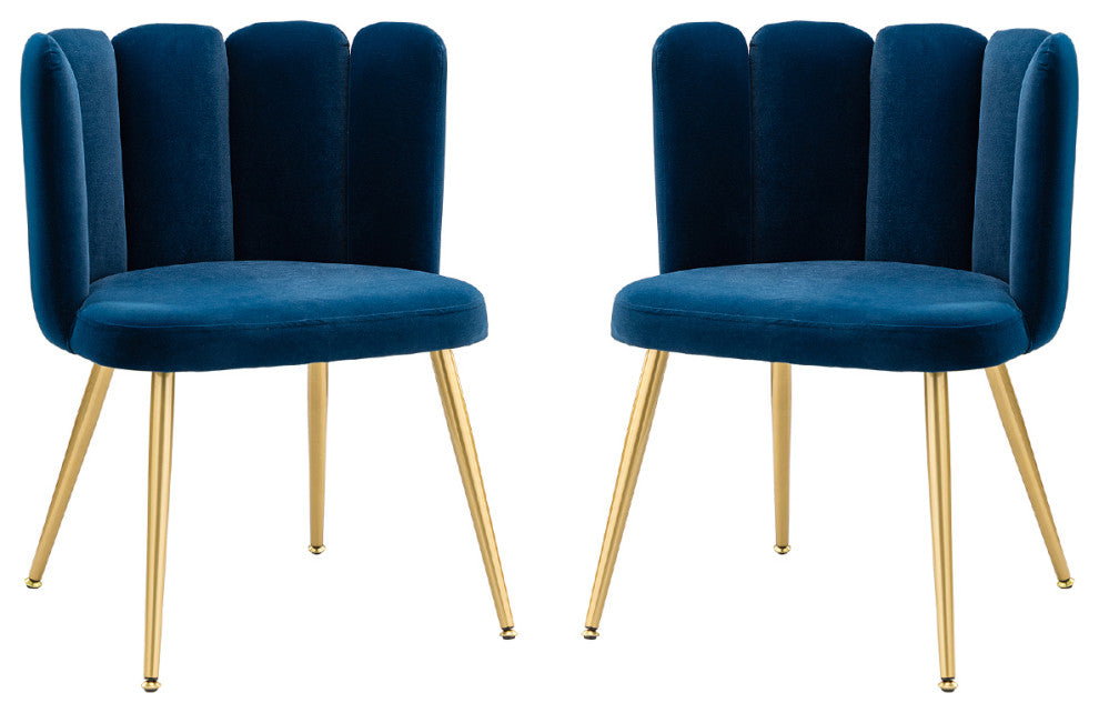 Ofelia Side Chair, Set of 2, Navy