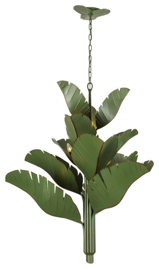 Banana Leaf 12-Lt  Chandelier - Banana Leaf