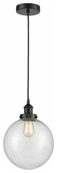 Innovations 616-1PH-BK-G204-10 1-Light Mini Pendant, Matte Black