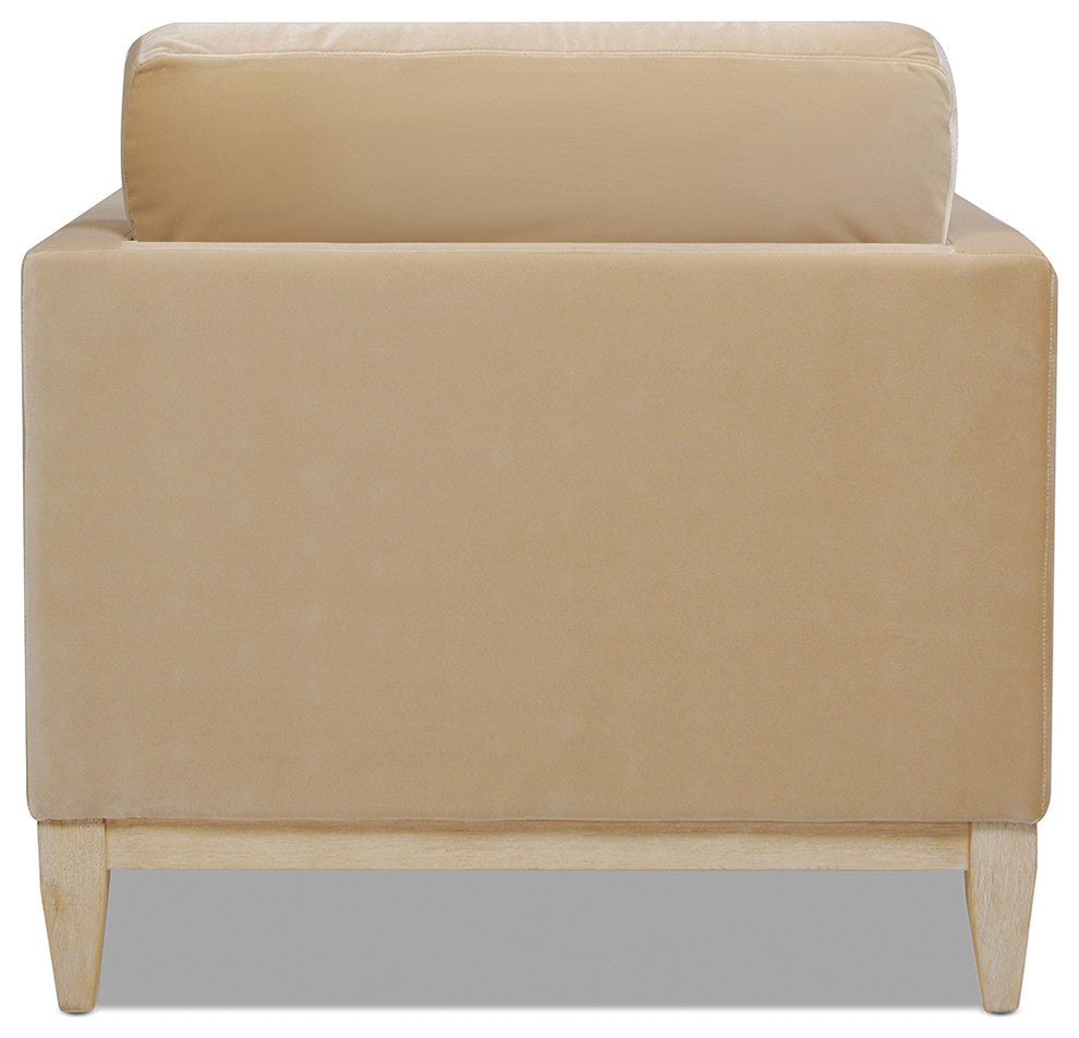Knox 36" Modern Farmhouse Arm Chair, Fawn Brown Performance Velvet