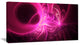 Bright Pink Designs on Black, Abstract Wall Art Canvas, 32x16