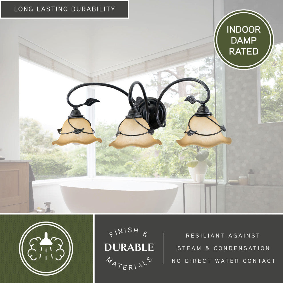 Vine 3-Light Vanity Oil Shale