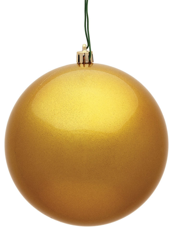 Vickerman N591537DCV 6" Honey Gold Candy Ball Ornament