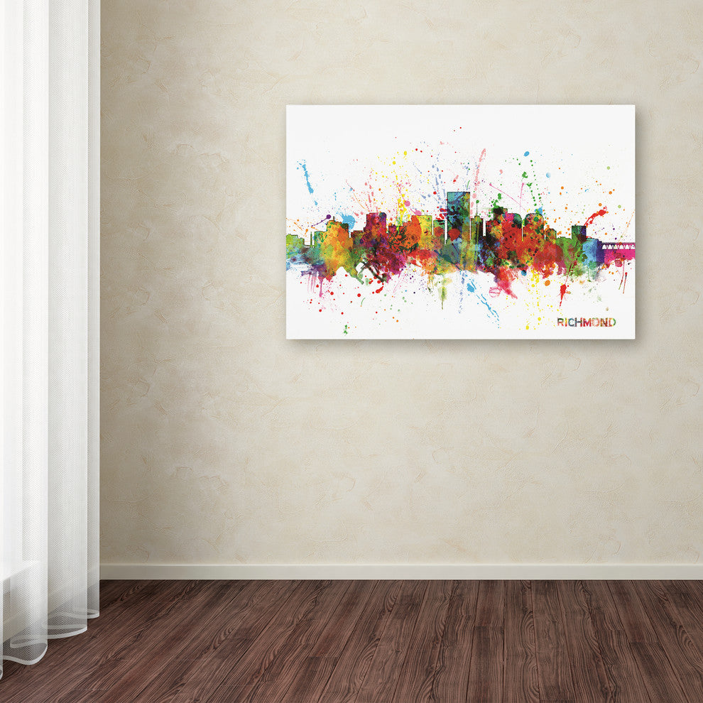 Michael Tompsett 'Richmond Virginia Skyline' Canvas Art, 30" x 47"
