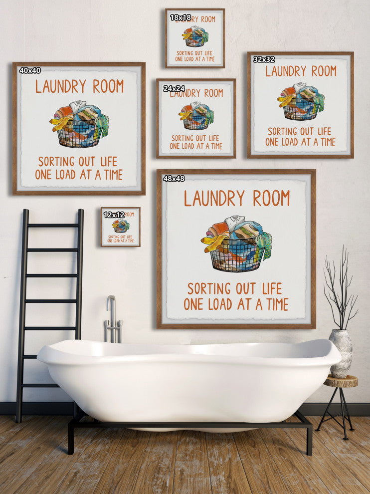 "One Load at a Time" Framed Painting Print, 18x18