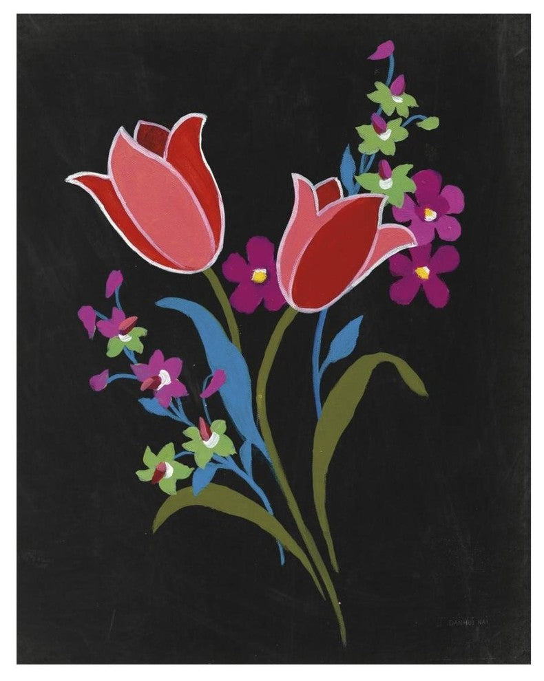 "Alpine Bouquet IV" Digital Paper Print by Danhui Nai, 22"x26"