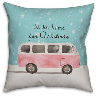 I'll Be Home for Christmas 20"x20" Throw Pillow