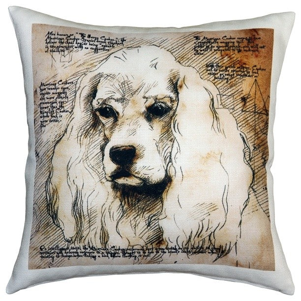 Leonardo's Dogs American Cocker Spaniel Dog Pillow