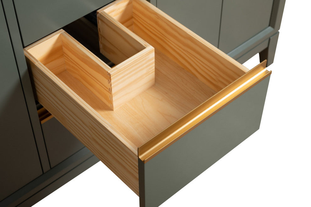 Vanity Art Bathroom Vanity With Sink, Vintage Green, 60" Single