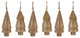 Wood Pine Tree Ornament, 6-Piece Set