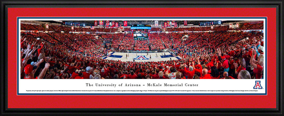 Arizona Wildcats Basketball Panoramic Poster Print