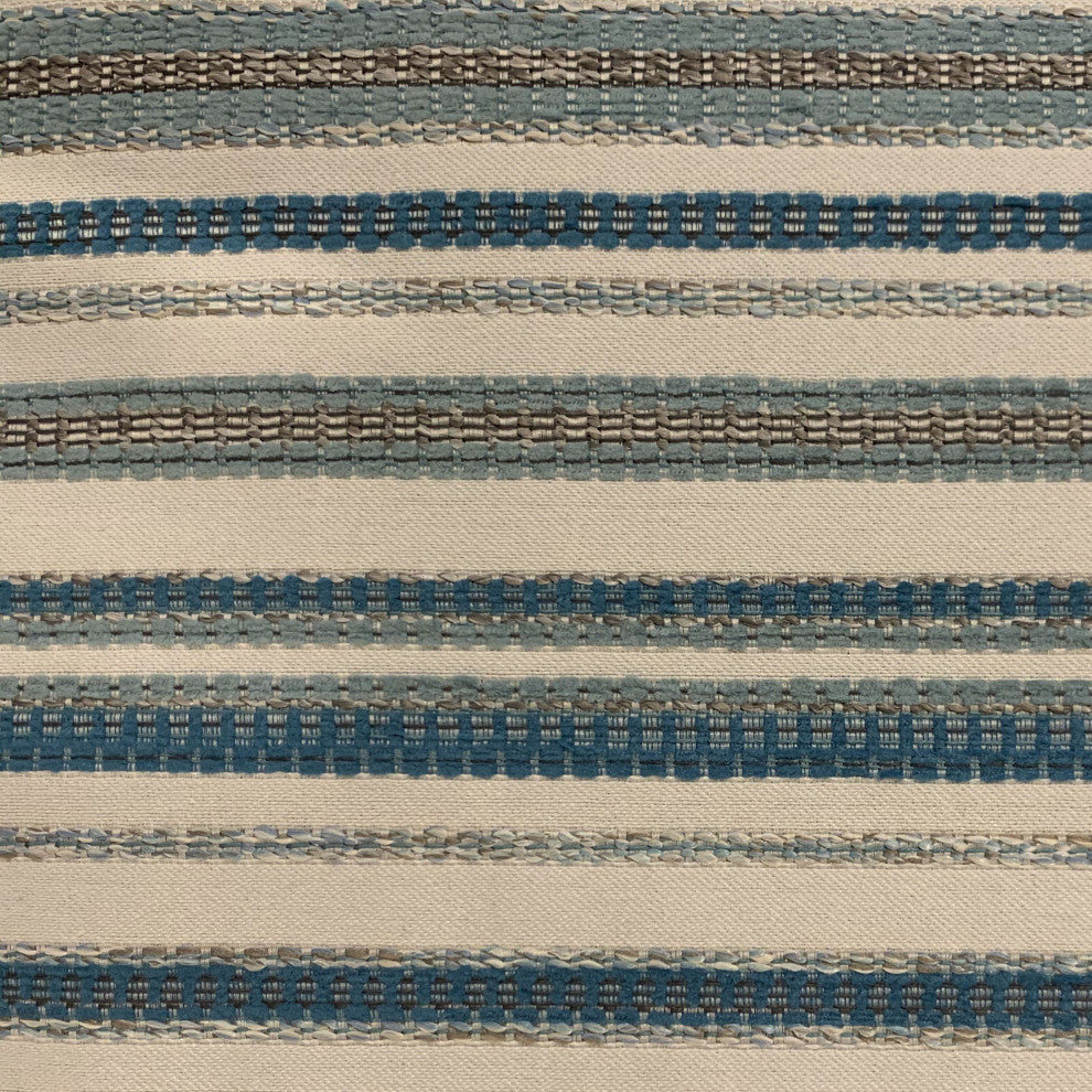 Plutus Blue Lanes Stripe Luxury Throw Pillow, 12"x20"