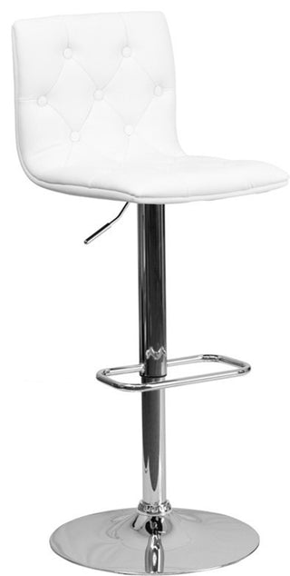 White Contemporary Barstool CH-112080-WH-GG