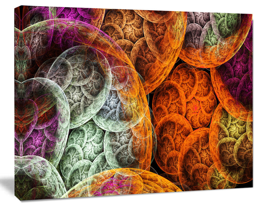Multi Color Dramatic Clouds, Oversized Abstract Canvas Art Print, 60x40