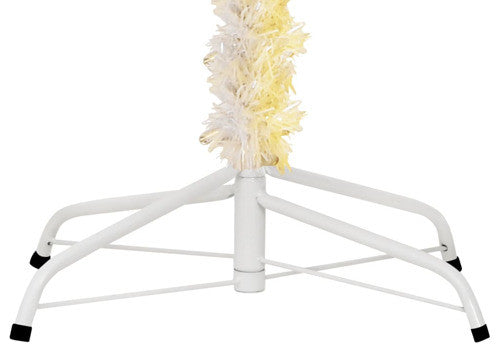 vidaXL Christmas Tree Artificial Tree with Stand and Iridescent Tips White PVC