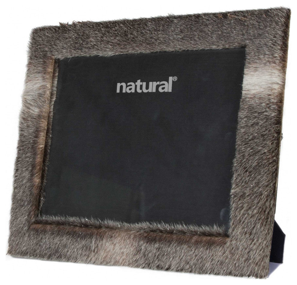 HomeRoots 11" x 13" Grey, Cowhide 8" x 10" Picture Frame