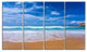 "Serene Atlantic Seashore Portugal" Seashore Canvas Wall Art, 4 Panels, 48"x28"