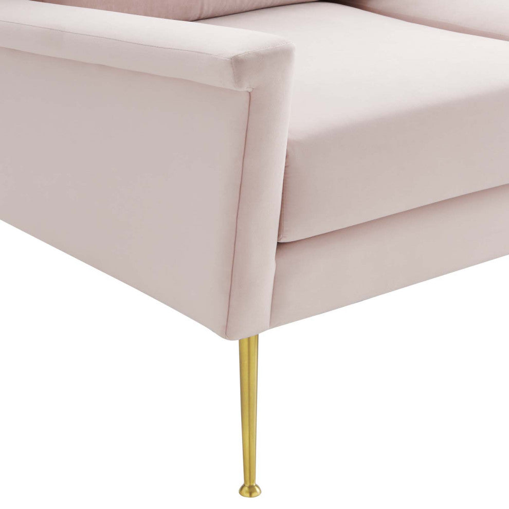 Chesapeake Performance Velvet Sofa-Gold Pink
