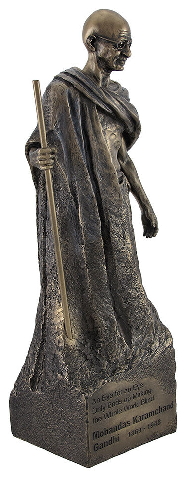 Bronzed Mohandas Mahatma Gandhi Statue