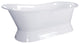 Kingston Brass VCTND673128 Aqua Eden 67" - White