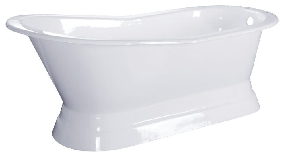 Kingston Brass VCTND673128 Aqua Eden 67" - White