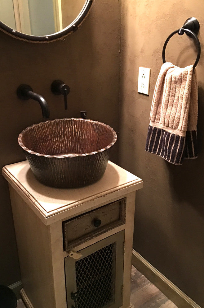 Forest Vessel Hammered Copper Sink