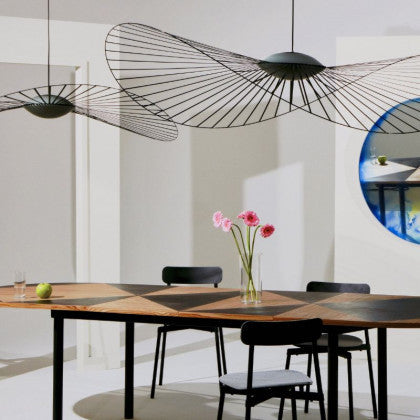 Lilly Pendant Lamp, Black, 39" in Dia