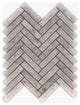 Silver Gray Dark Honed 1x4 Herringbone Marble Mosaic