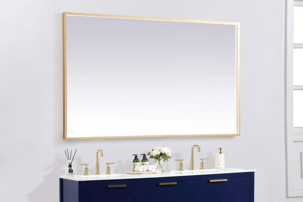 Modern Brass Led Mirror