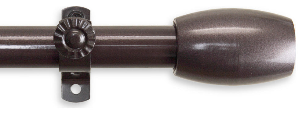 Julie Multi Angle Ceiling Rod 120-170", Cocoa, Two Sided