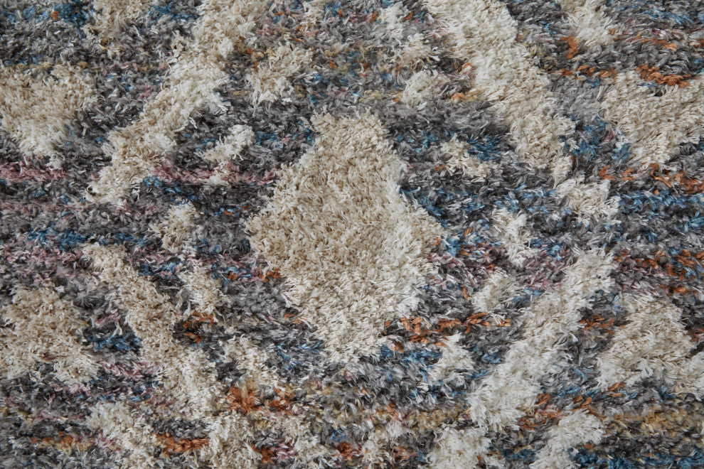 Weave & Wander Caide Contemporary Gray/Cream Rug, 10'x14'
