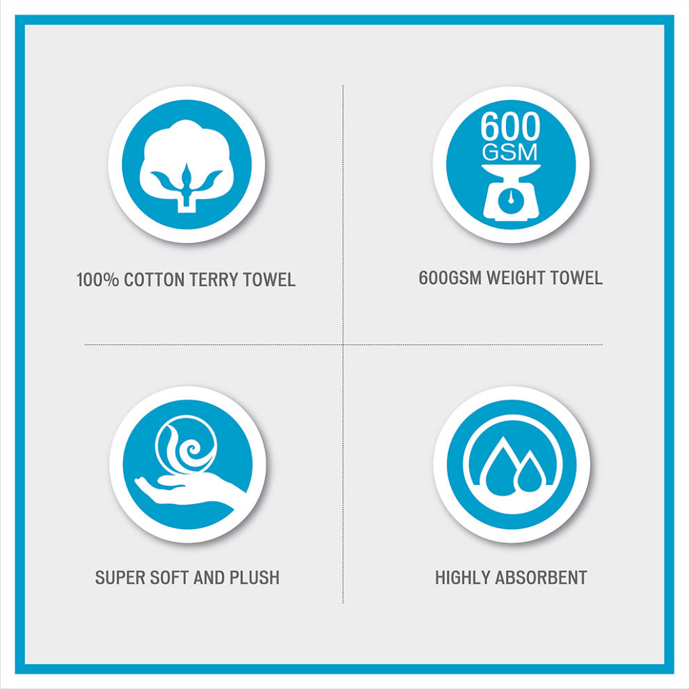 Madison Park Serene Embroidered Cotton Jacquard 6 Piece Towel Set, Blue