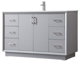 54" SIngle Bathroom Vanity, Grey