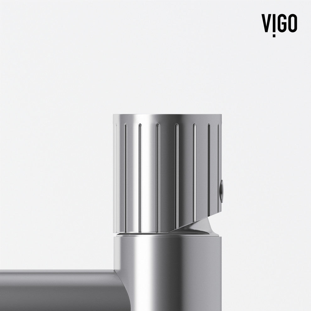 VIGO Ashford 11" H Single Handle Single Hole Bathroom Vessel Faucet, Chrome