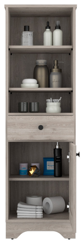 Linen Cabinet Burnedt, Bathroom, Light Gray