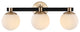 Modernist Globe Metal/Frosted Glass LED Vanity, 3-Light