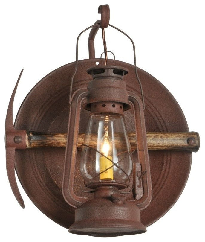 16 Wide Miners Lantern Wall Sconce