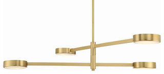 Crystorama Lighting Group ORS-734-ST Orson 4 Light 54"W Abstract - Modern Gold