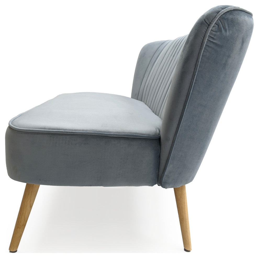 Blue Velvet Bench