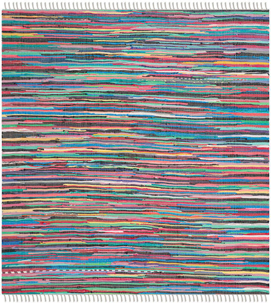 Safavieh Rag Rug Rar121M Rug, Grey/Multi, 6'x6'