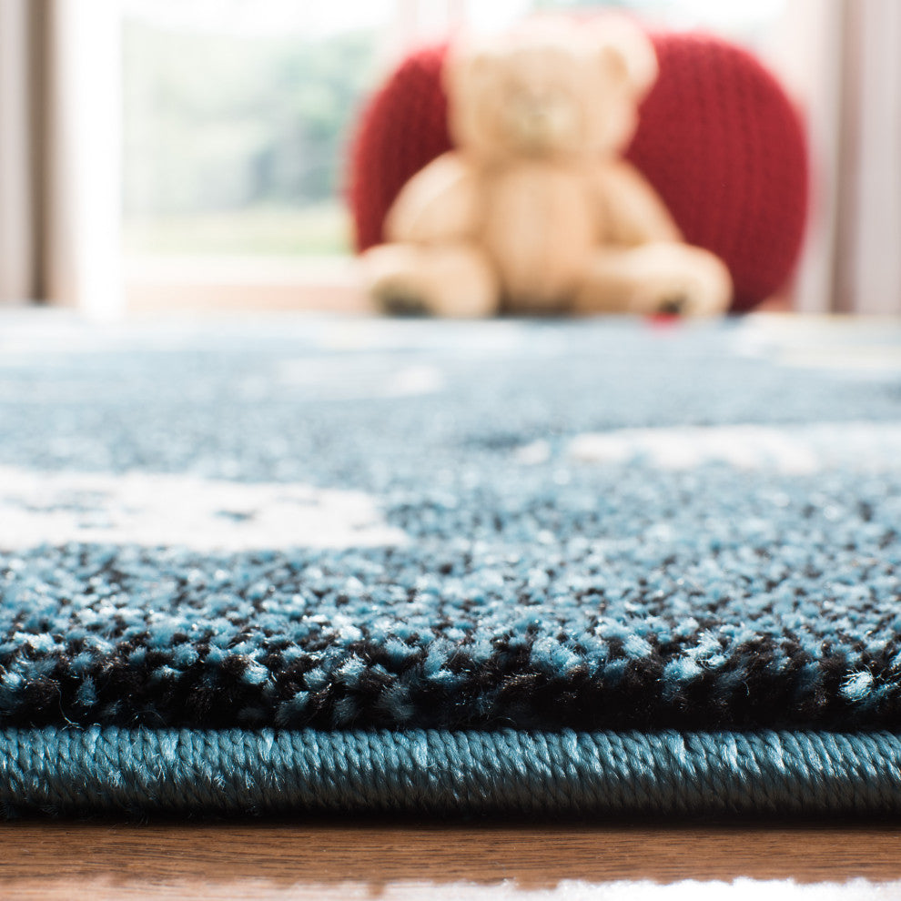 Safavieh Carousel Kids Collection CRK167N Rug, Navy/Ivory, 2'3" X 6'