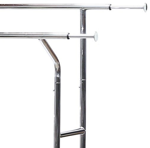 Supreme Commercial Grade Double Rail Clothing Garment Rack, Chrome