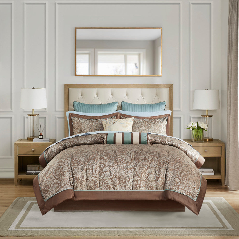 Madison Park Jacquard 12-Piece Set, Queen