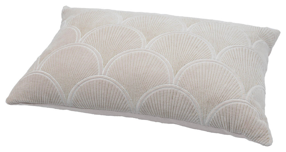 Destiny White Woven Cushion