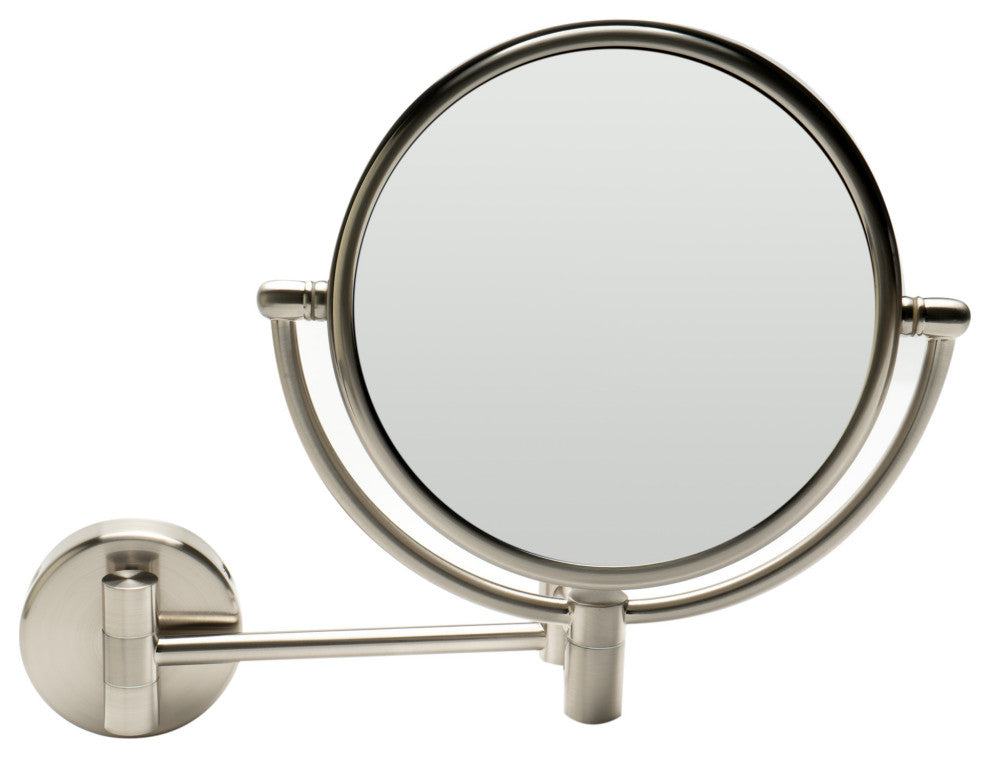 ALFI brand ABM8WR-BN Brushed Nickel 5x Magnify Wall Mounted Round 8" Mirror