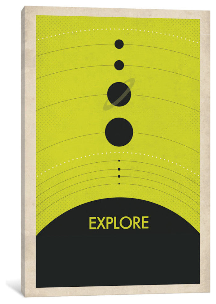 "Solar System (Minimal)" by Jazzberry Blue, 18x12x1.5