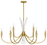 Quoizel CCY5040 Cecily 9 Light 40"W Crystal Candle Style - Brushed Gold