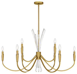 Quoizel CCY5040 Cecily 9 Light 40"W Crystal Candle Style - Brushed Gold